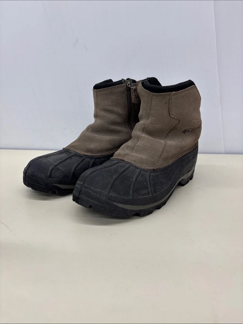 Columbia Men's Brown and Black Waterproof Snow Boots